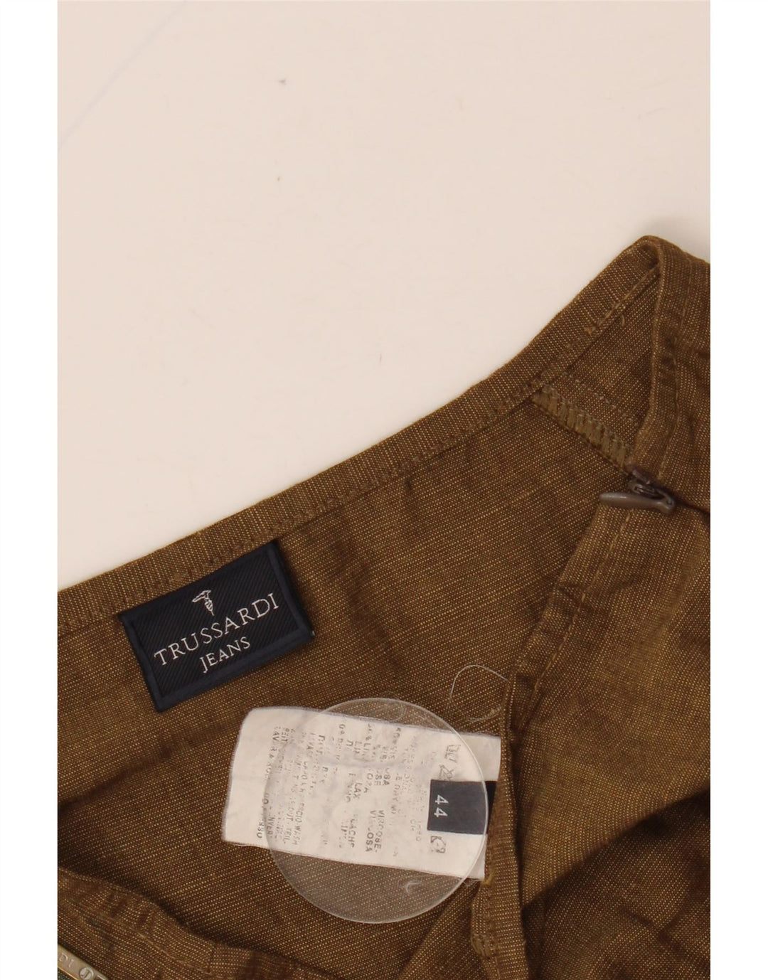 TRUSSARDI Falda acampanada para mujer IT 44 Medium W29 Viscosa marrón