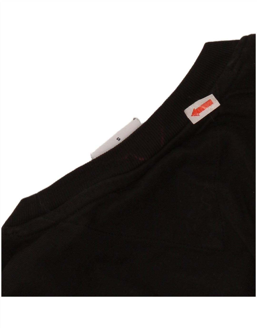 TOMMY HILFIGER Camiseta corta con gráfico para mujer Top UK 10 Small Black Cotton