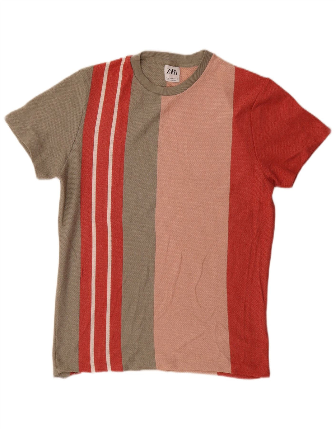Zara Hombre Camiseta Top Medium Rayas Multicolor