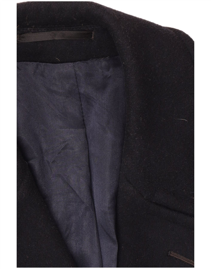 Vintage hombres doble pecho abrigo Reino Unido 40 grande azul marino