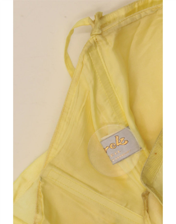 Vestido Murek Mujer Asimétrico Sin Tirantes EU 38 Acetato Amarillo Medio