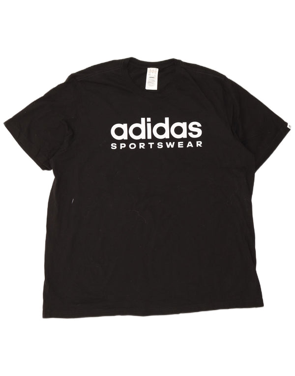 Adidas Camiseta gráfica para hombre Top 2XL Algodón negro
