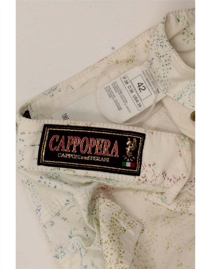 Cappopera Pantalones casuales para mujer IT 42 Medium W26 L29 Off White