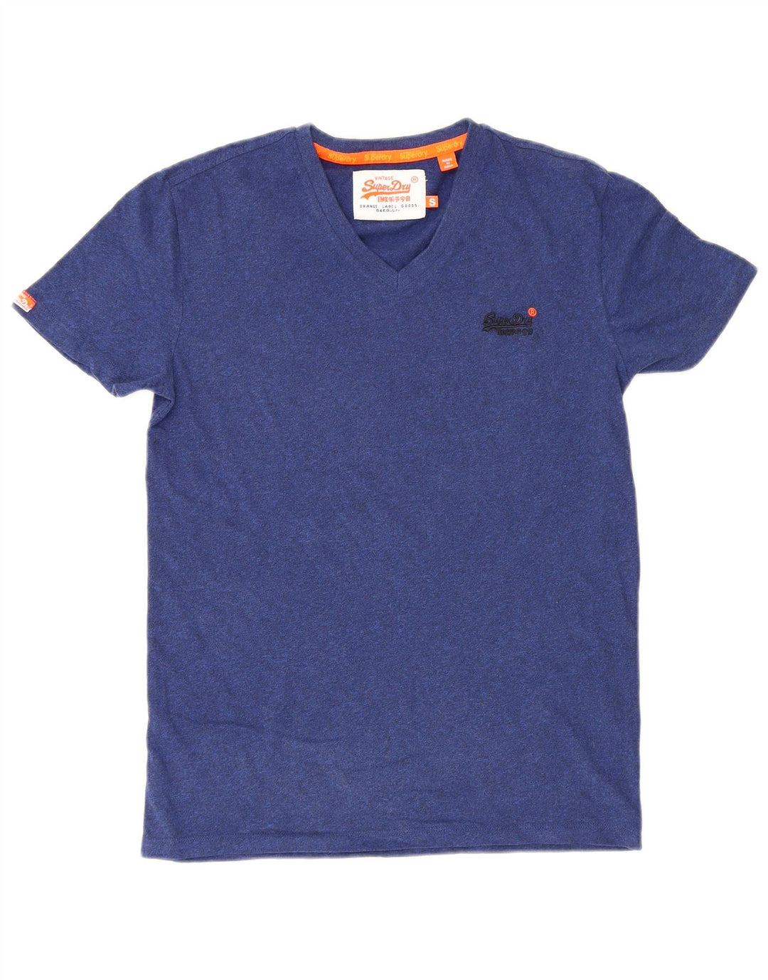 Superdry Hombre Camiseta Top Small Azul Marino Algodón