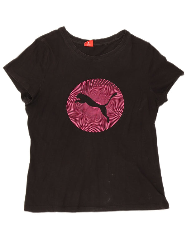Puma - Camiseta gráfica para mujer, talla 40, talla M, color negro