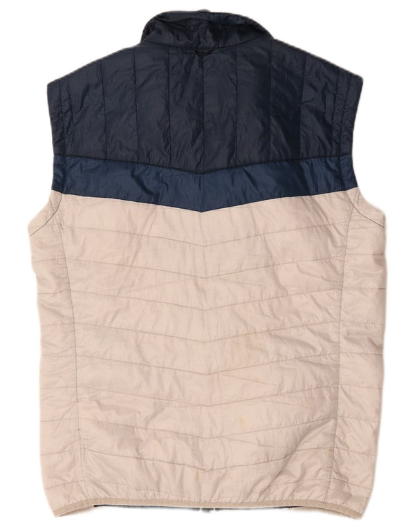 Timberland Chaleco acolchado para hombre UK 38 Poliéster con bloques de color blanco mediano