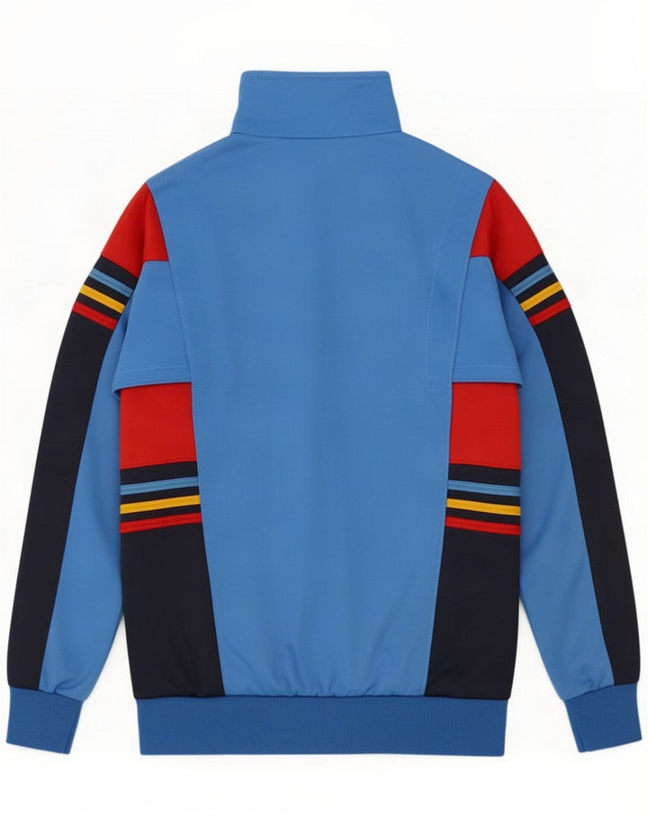 POP 84 Chaqueta superior de chándal para hombre Bloque de color azul pequeño
