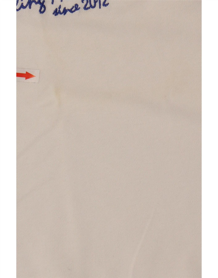 Rhode Island Polo gráfico para hombre de algodón blanco grande