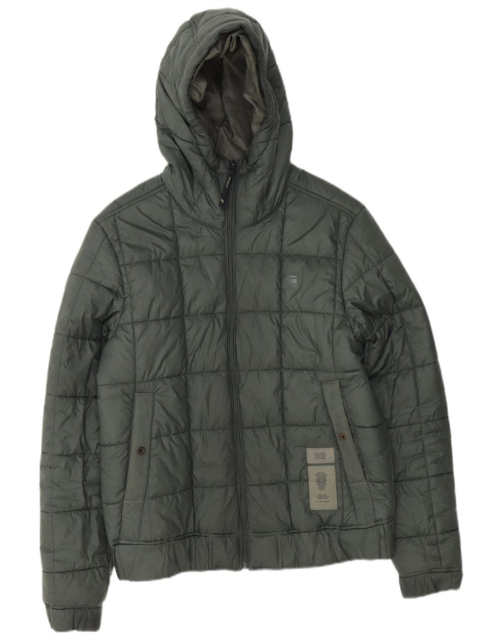G-Star Hombre Chaqueta acolchada con capucha ES 38 Poliéster verde medio