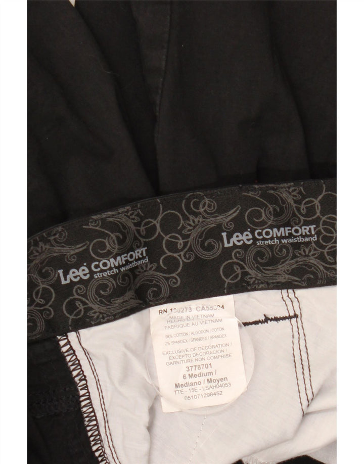 LEE Pantalones cortos chinos para mujer US 6 Medium W30 Algodón negro
