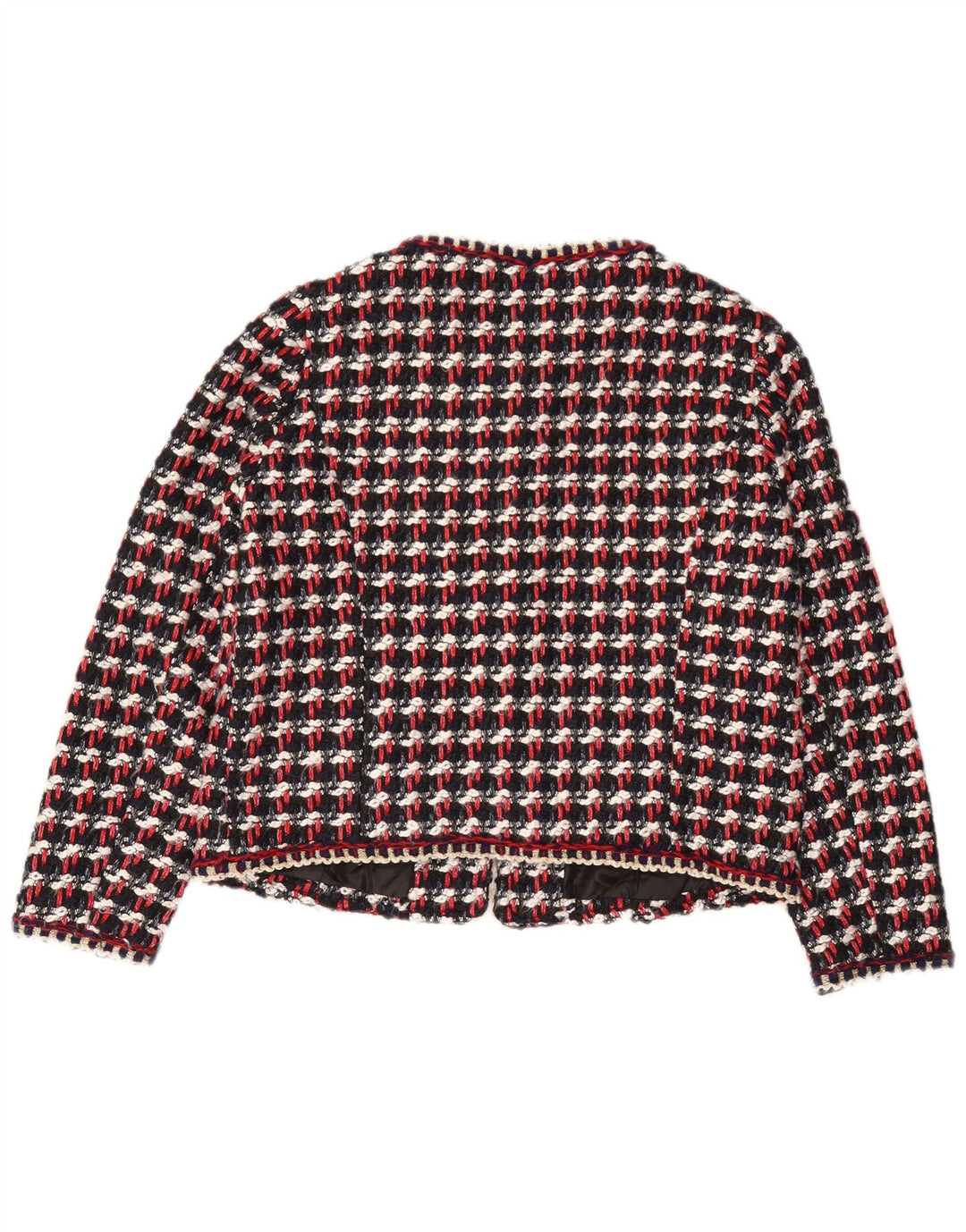 Zara Chaqueta Blazer para Mujer UK 46 Grande Cuadros Multicolores