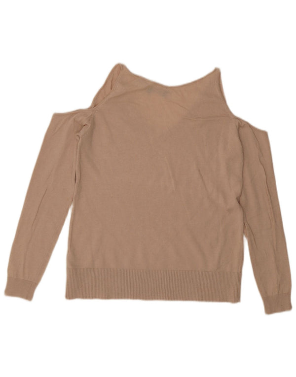 French Connection Suéter tipo jersey corto con cuello en V para mujer UK 6 XS Beige
