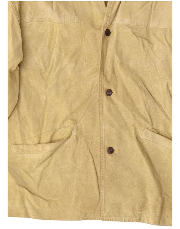 Colombus Chaqueta de ante para hombre UK 38 Medium Yellow