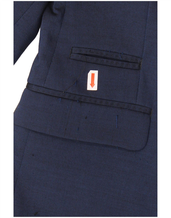 Zara Chaqueta tipo blazer de 2 botones para hombre EU 46 Small Azul marino Poliéster