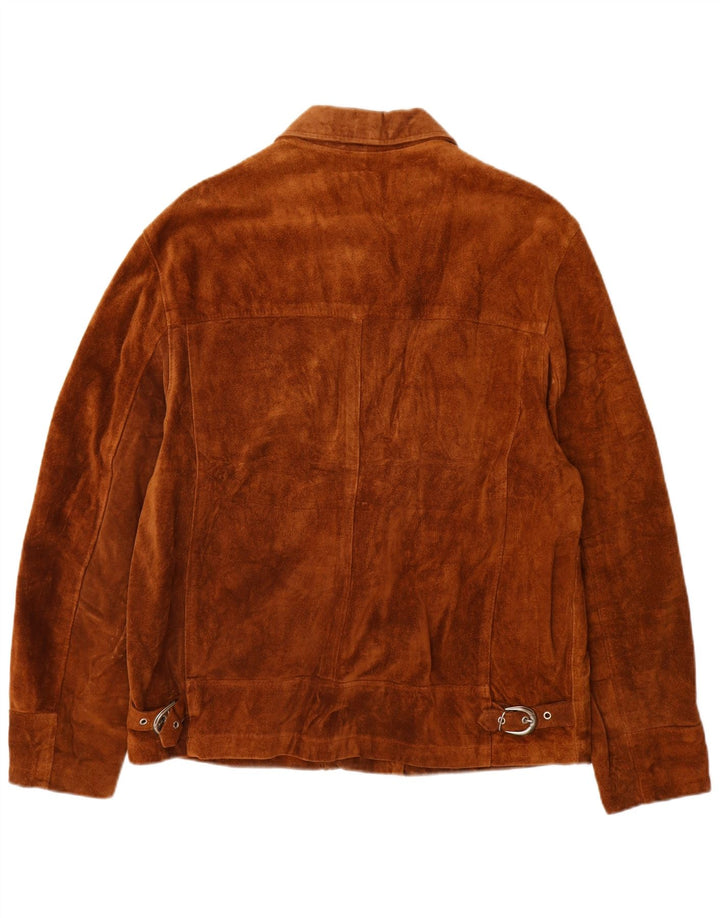 PACIFIC AIR FORCES Chaqueta de ante para hombre IT 52 XL Cuero marrón