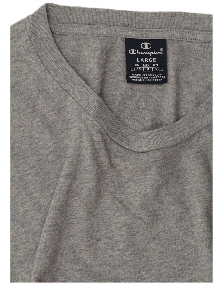 Champion Camiseta para hombre Top grande gris moteado
