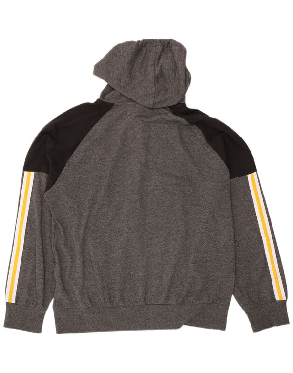 Lotto Life's Zip Sudadera con capucha para hombre 2XL Gris Colorblock Poliéster