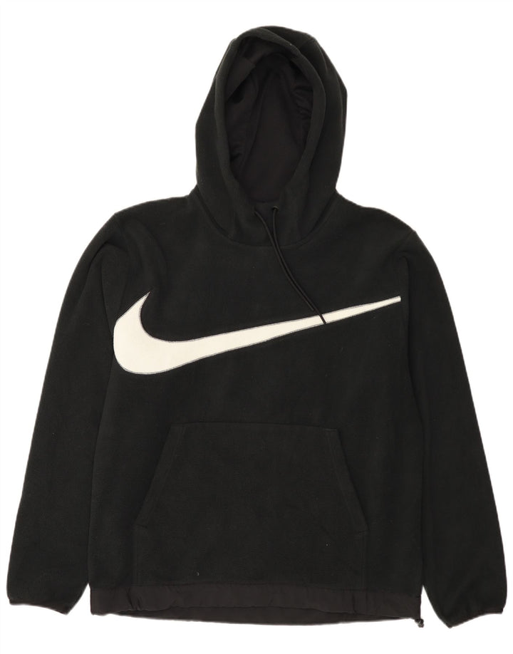 Nike Jersey de forro polar con capucha y gráfico para hombre, poliéster negro mediano