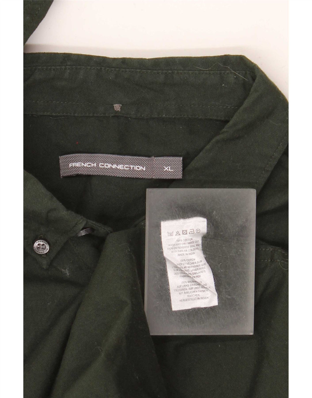 Camisa para hombre French Connection XL Algodón verde