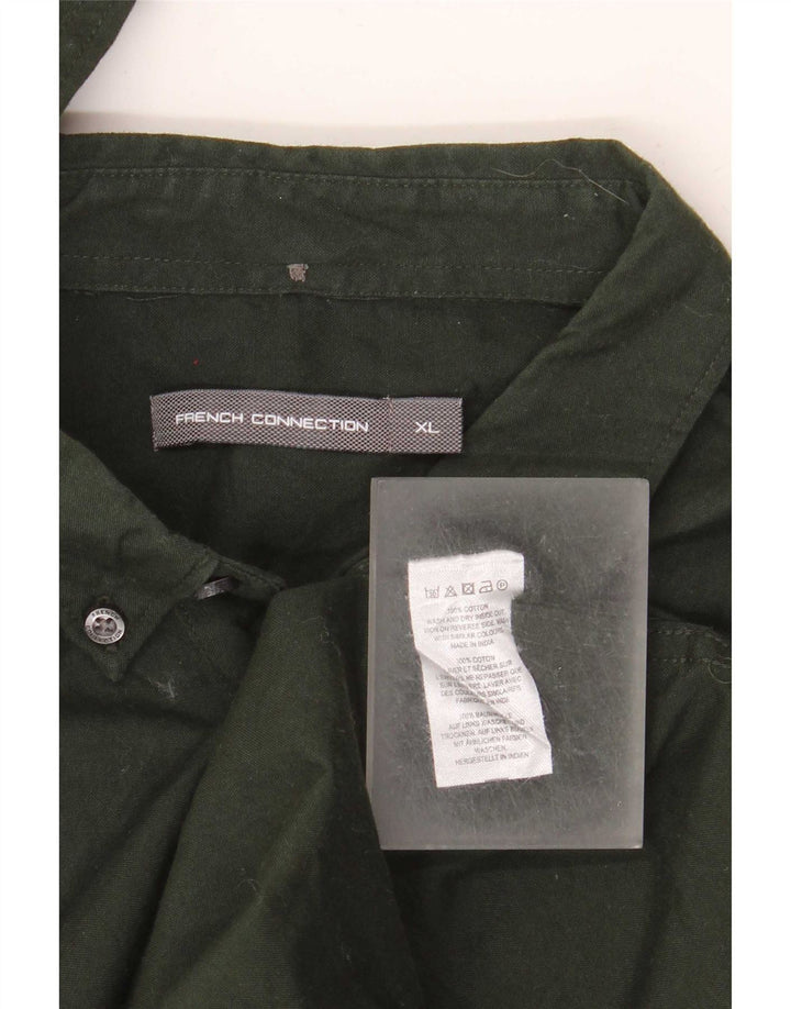 Camisa para hombre French Connection XL Algodón verde