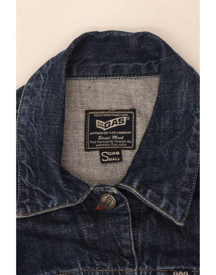 Chaqueta vaquera corta para mujer Gas UK 10 Small Azul marino Algodón