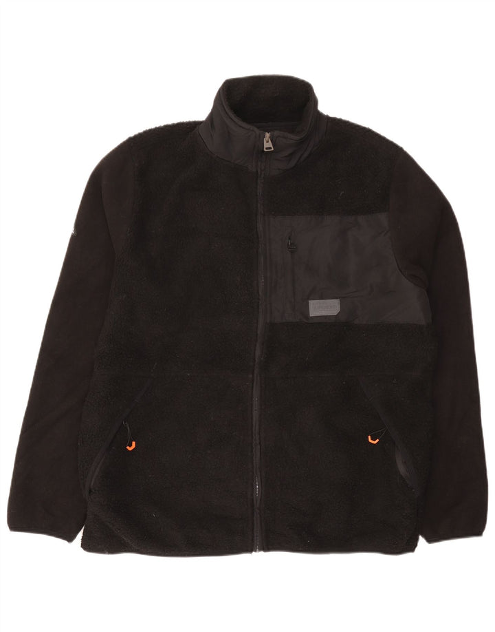 Superdry Chaqueta polar para hombre ES 44 2XL Poliéster negro