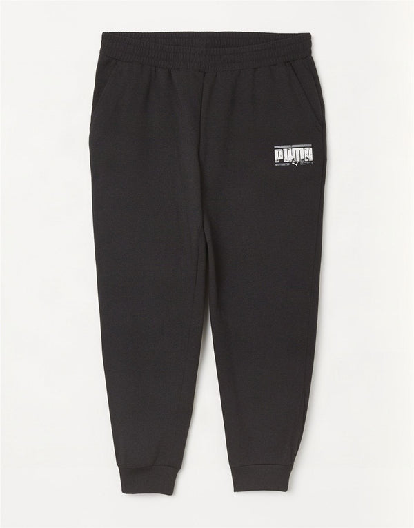Puma Hombre Graphic Chándal Pantalones Joggers XL Gris Algodón