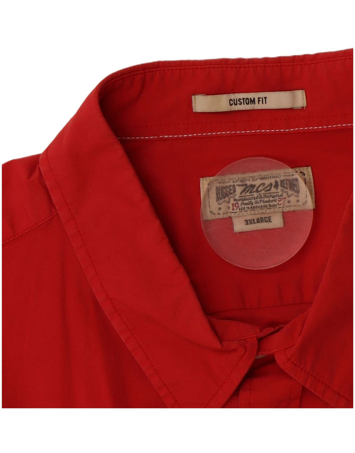 MARLBORO CLASSICS Camisa de ajuste personalizado para hombre 3XL Algodón rojo