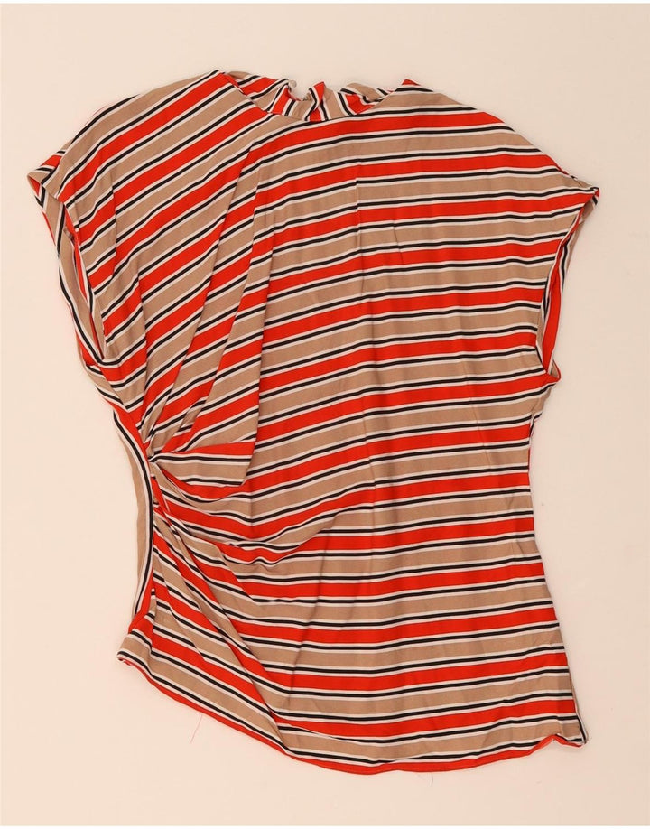 ZARA Blusa Mujer Top UK 40 Mediano Rayas Multicolor