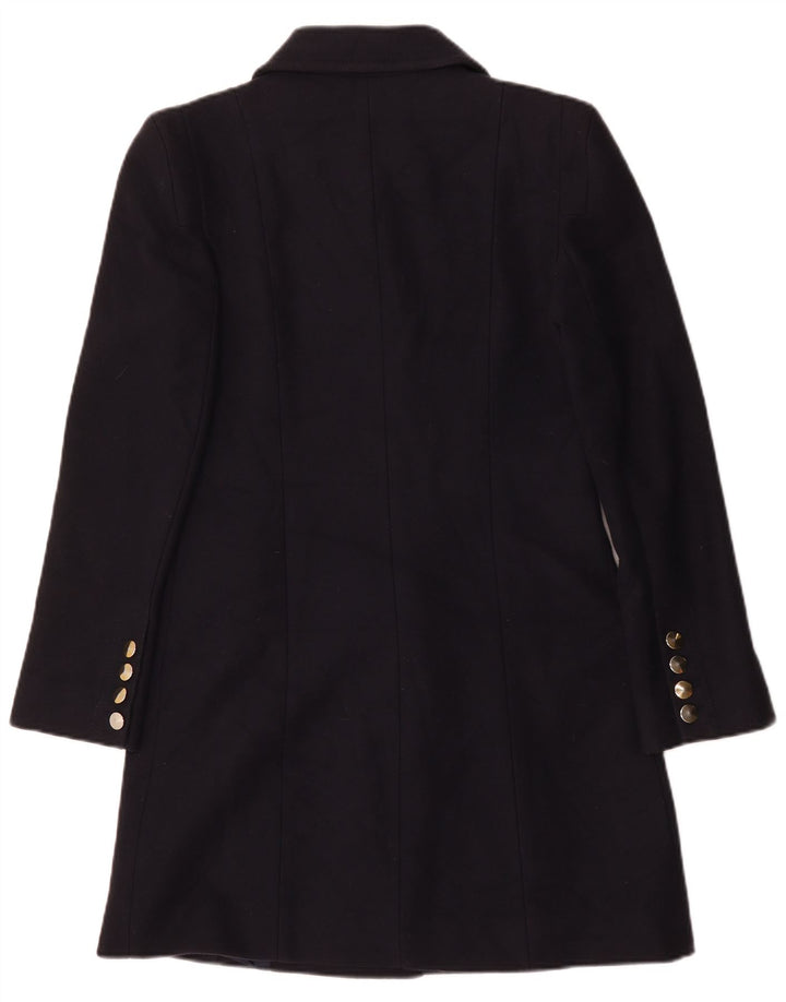 Hobbs Abrigo de doble botonadura para mujer UK 10 Small Lana virgen azul marino