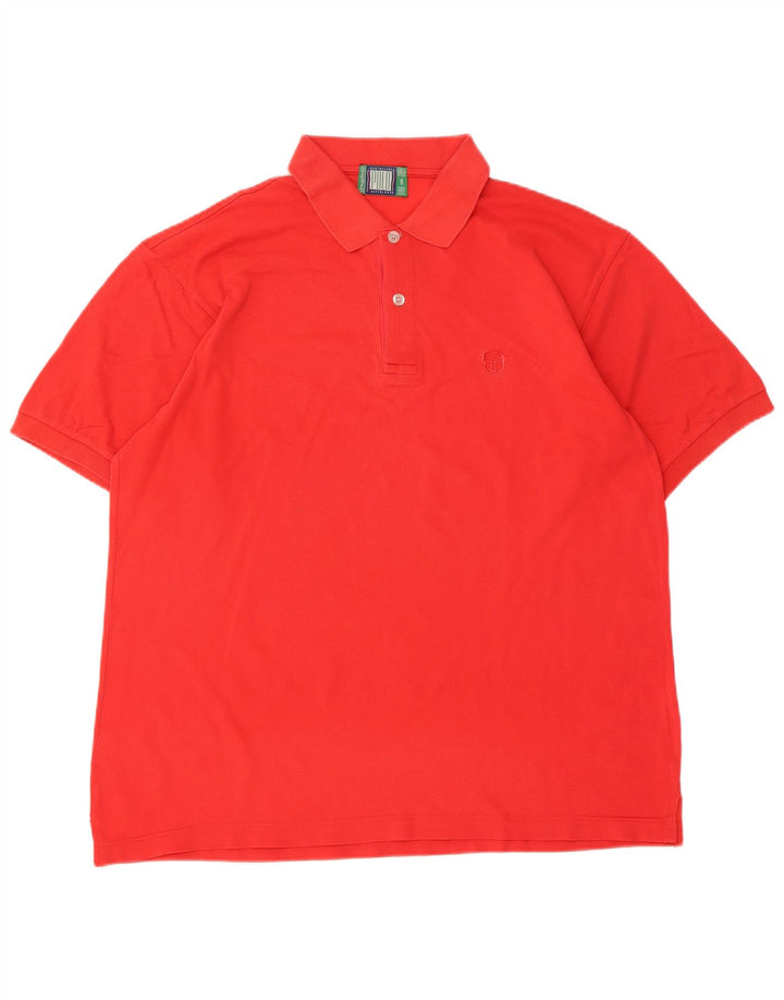 Sergio Tacchini Polo Hombre Grande Algodón Rojo