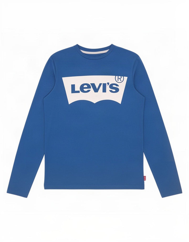 Levi's Boys Graphic Top Manga Larga 13-14 Años Azul Algodón