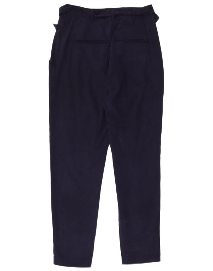 WHISTLES Pantalones informales con pinzas para mujer UK 12 Medium W30 L28 Azul marino