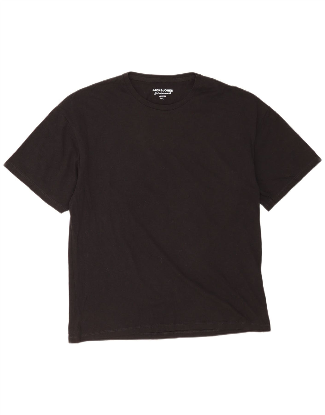 Jack & Jones - Camiseta gráfica para hombre, talla grande, color negro