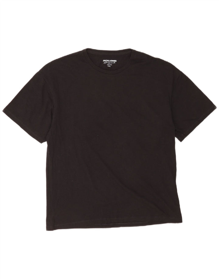 Jack & Jones - Camiseta gráfica para hombre, talla grande, color negro
