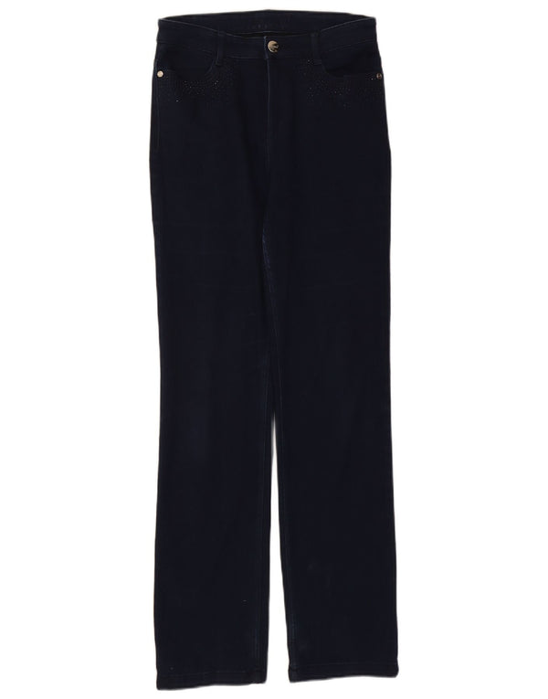 Marks & Spencer Vaqueros Rectos para Mujer UK 10 Small W27 L30 Azul Marino