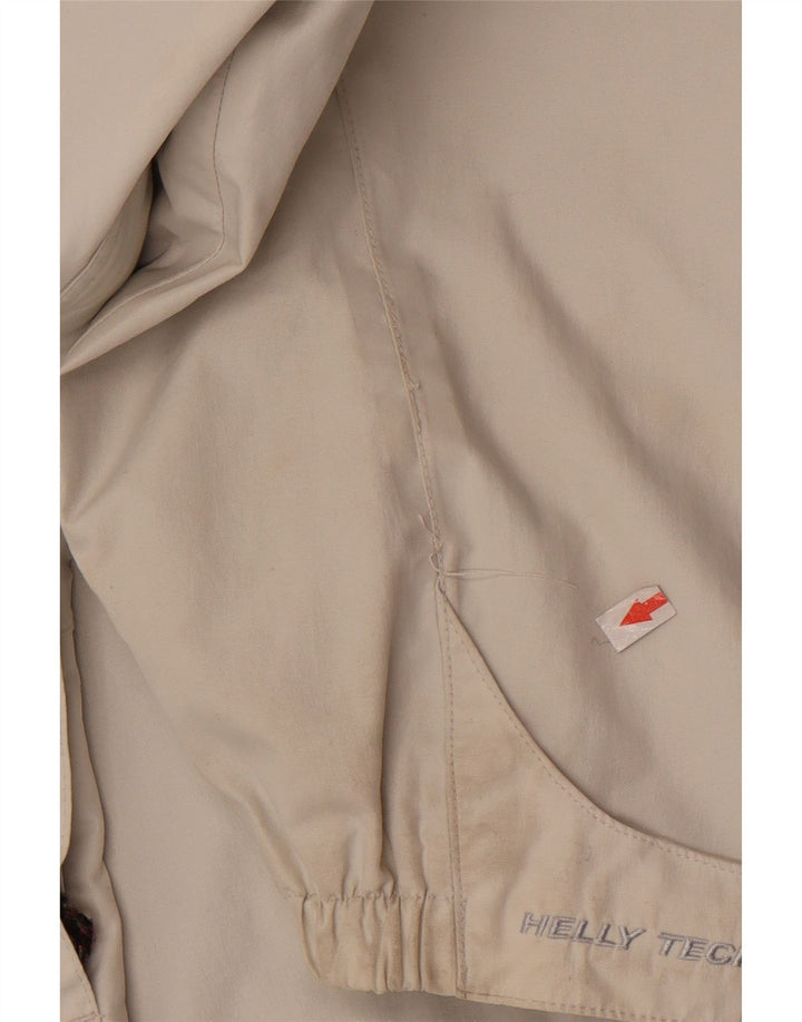 Helly Hansen Chaqueta impermeable con capucha para hombre UK 40 Large Off White Nylon