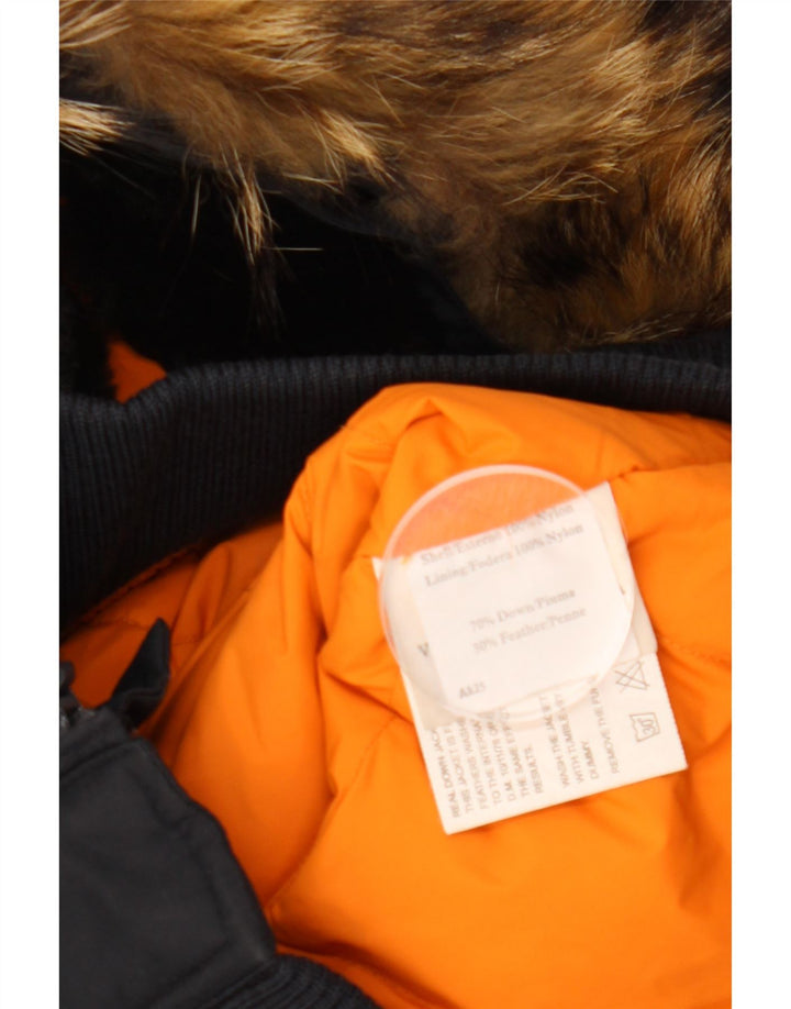 Goose & Gander Chaqueta bomber acolchada con capucha para hombre IT 48 Medium Black Nylon