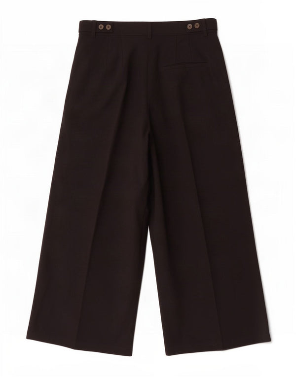 Marks & Spencer Pantalones casuales de pierna ancha para mujer UK 12 Medium W30 L27 Negro