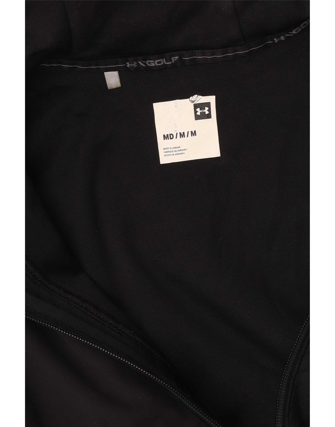 Under Armour Sudadera con capucha y cremallera para hombre, color negro mediano