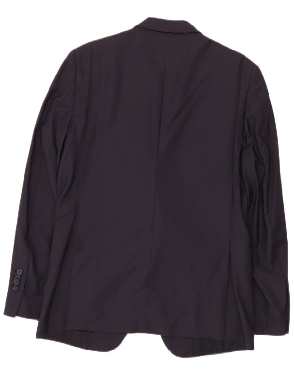 Massimo Dutti Chaqueta Blazer De 2 Botones Para Hombre EU 52 Large Lana Azul Marino