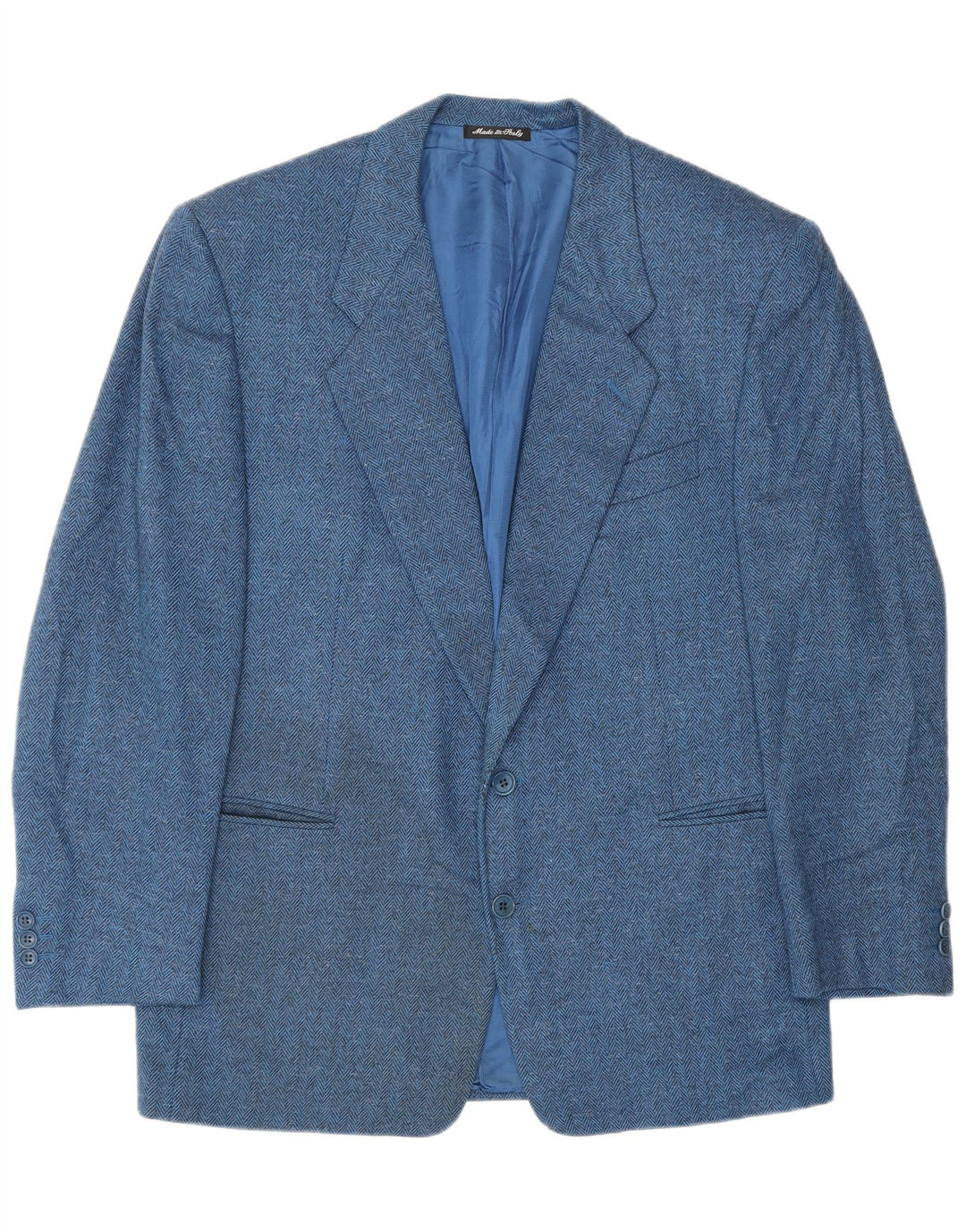Pal Zileri Chaqueta tipo blazer de 2 botones para hombre IT 52 XL Lana de espiga azul