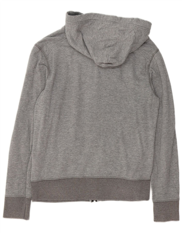 JACK & JONES Suéter con capucha y cremallera gráfica para hombre pequeño gris moteado