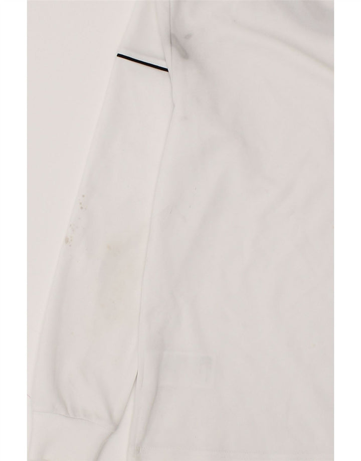 ADIDAS Boys Climalite Top Long Sleeve 11-12 Years White Polyester Vintage Adidas and Second-Hand Adidas from Messina Hembry 