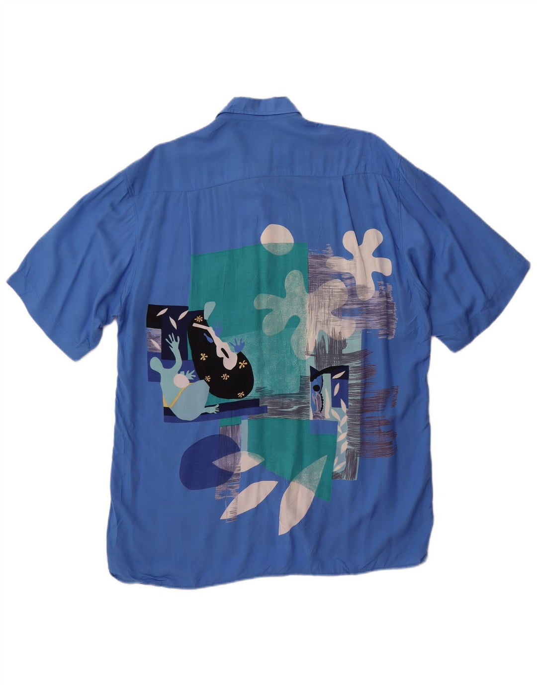 Studio Coletti Camisa gráfica de manga corta para hombre Talla 15 39/40 Azul mediano