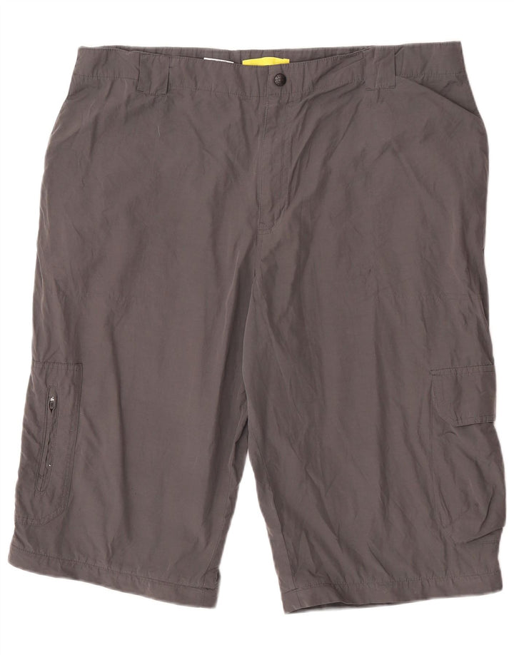 Marks & Spencer Pantalones cortos tipo cargo Blue Harbour para hombre W40 XL Poliamida gris