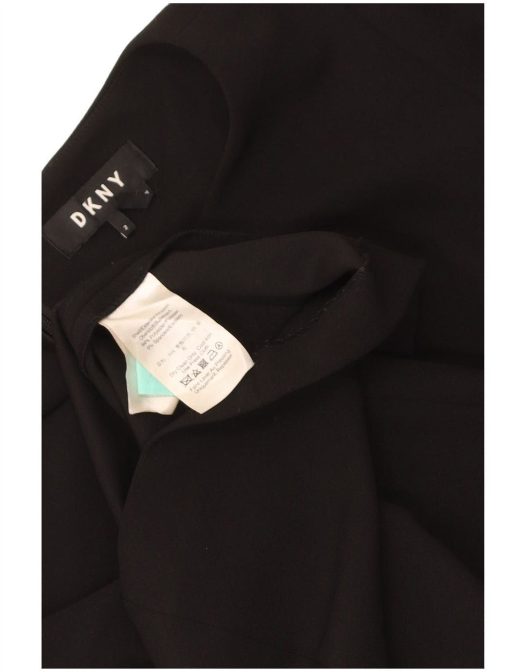 Dkny Vestido de manga 3/4 para mujer US 2 XS Poliéster negro