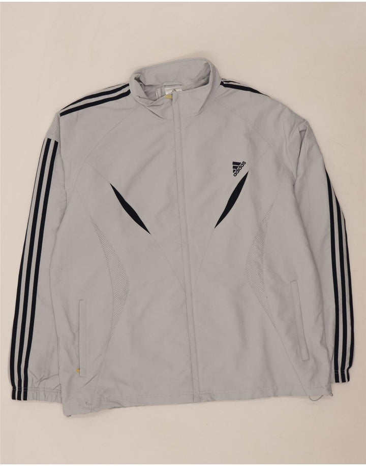 ADIDAS Chaqueta impermeable Clima 365 para hombre UK 42 XL Gris Colorblock Poliéster