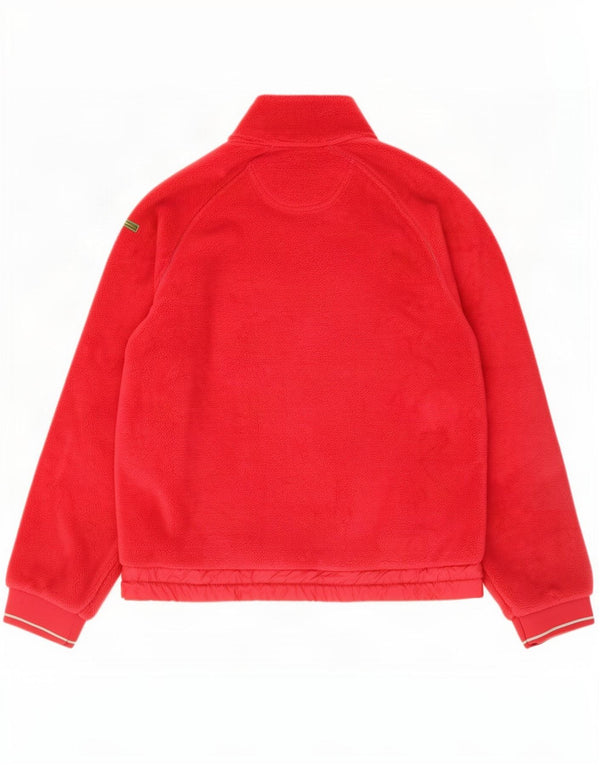 Champion Jersey de forro polar con cuello y cremallera para mujer UK 46 Grande Poliéster rojo