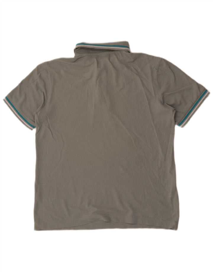 Kappa Polo Hombre Grande Gris Algodón
